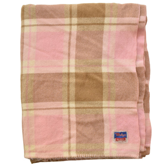 Roslyn Pink and Brown Blanket