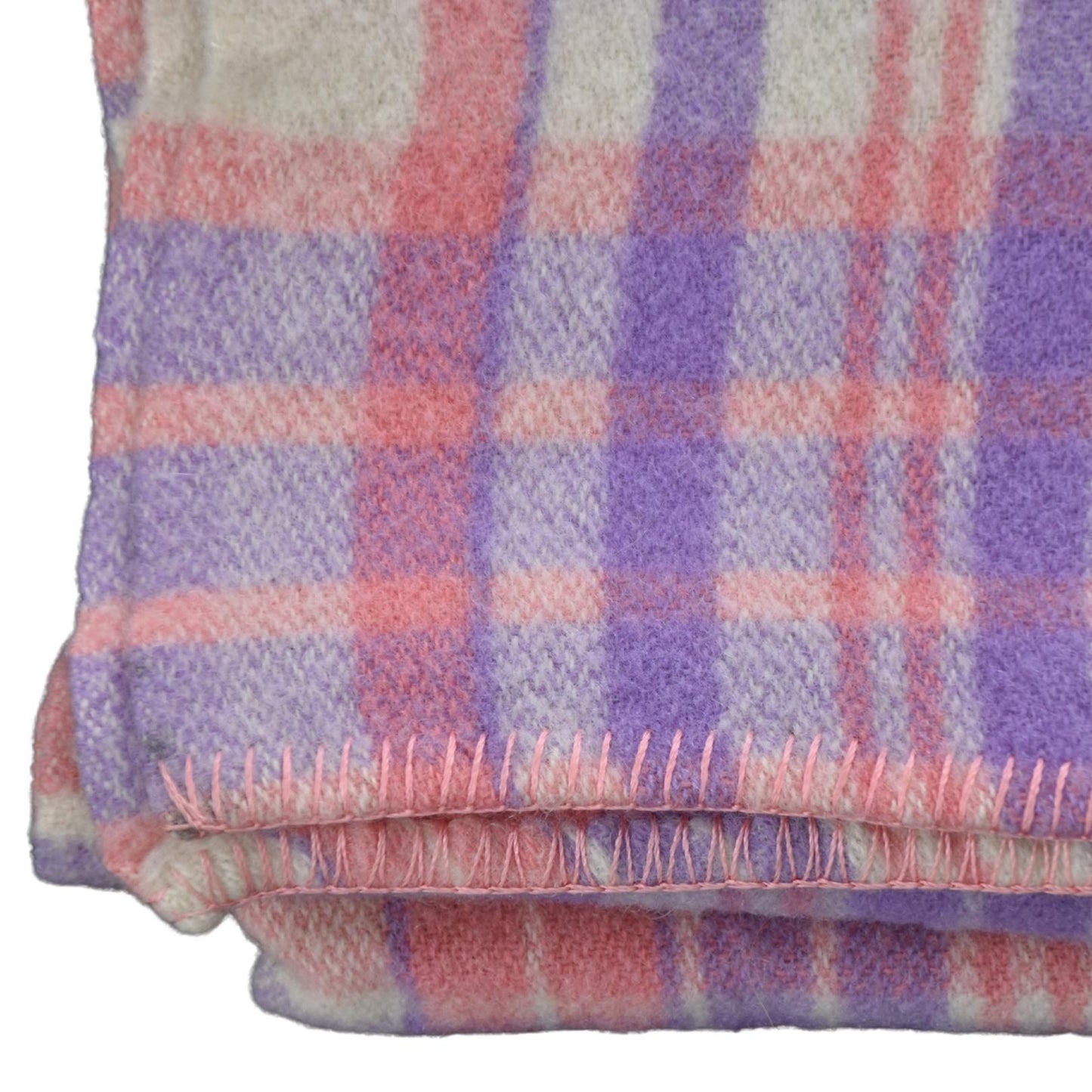 Vivid Pink and Purple Wool Blanket