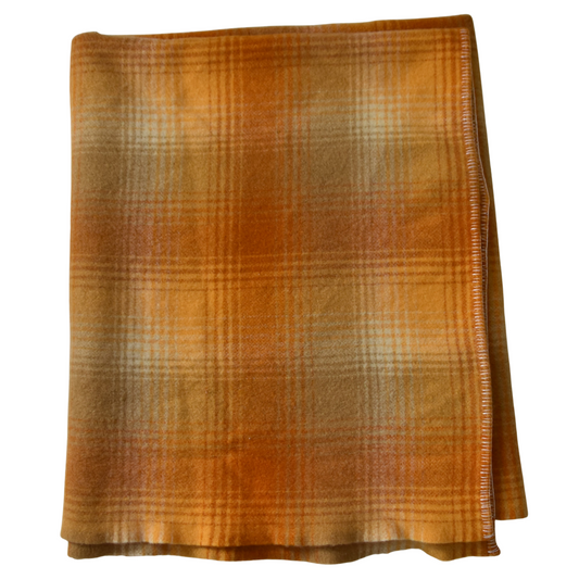 Retro Warm Orange Blanket SINGLE