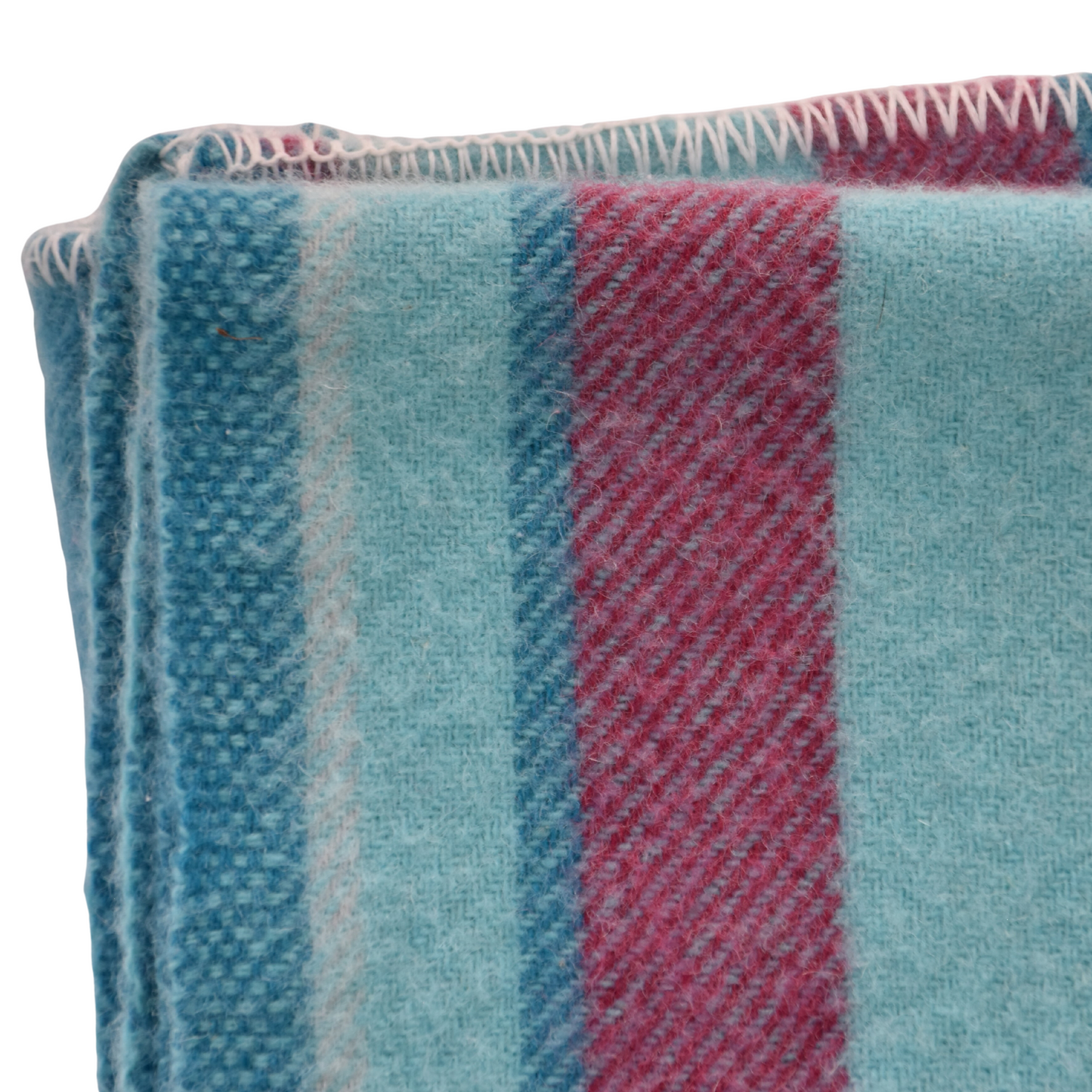 Vivid Blue and Magenta Striped Blanket