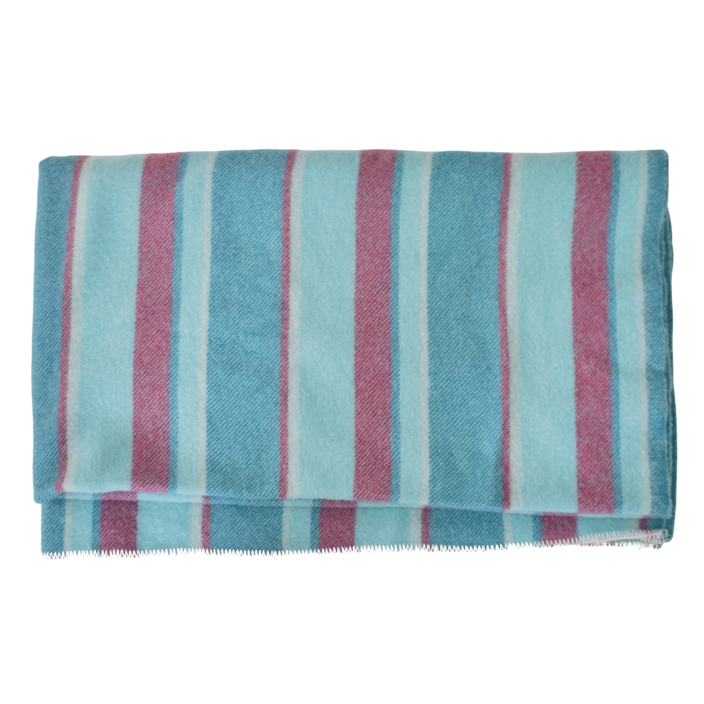 Vivid Blue and Magenta Striped Blanket