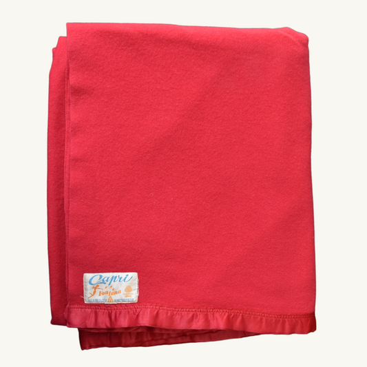 Bold Red Capri Fontana Blanket QUEEN