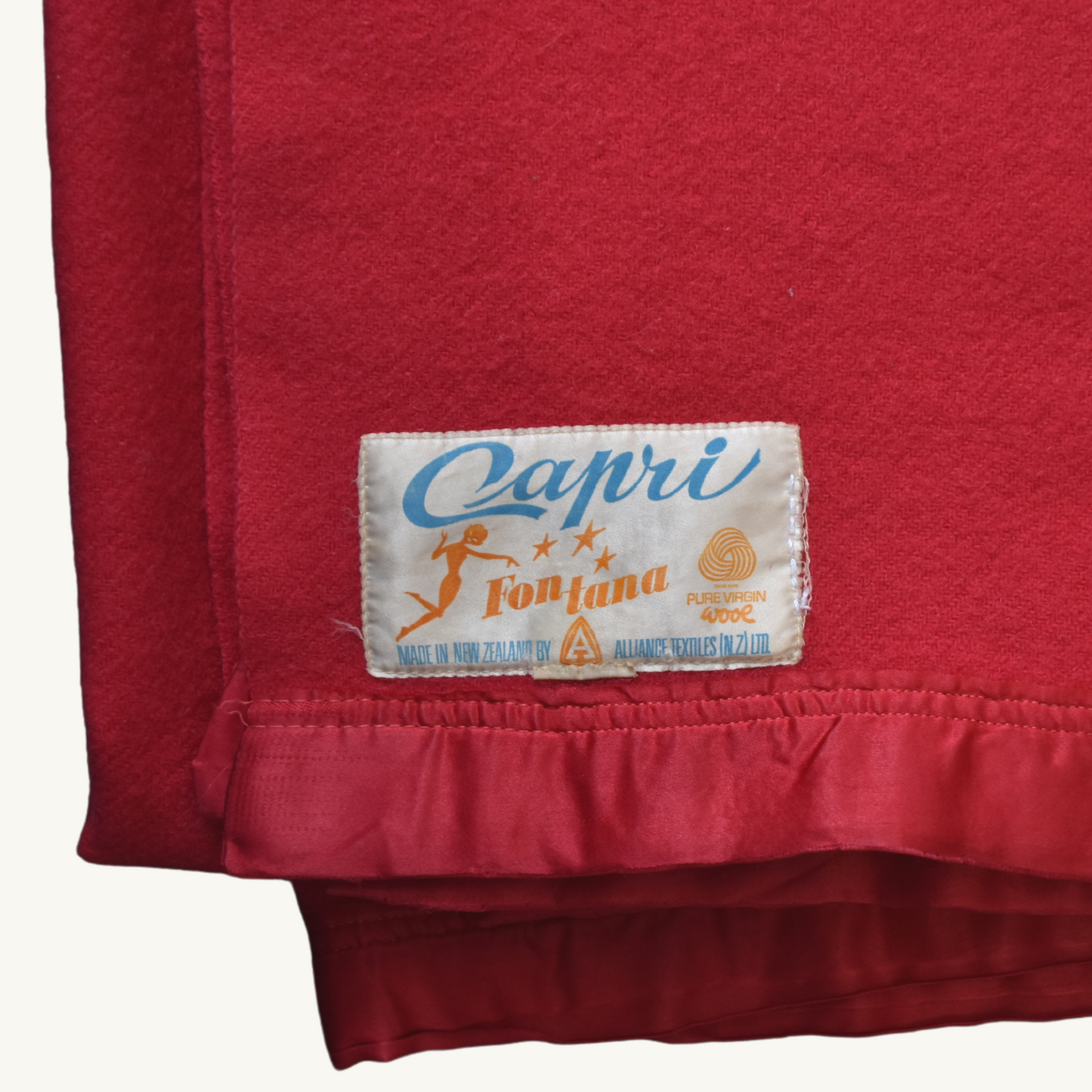 Bold Red Capri Fontana Blanket QUEEN